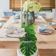 thumbnail image 5 of 2Pcs Artificial Palm Leaves Table Runners 86.6In/220cm Long Tropical Palm Leaves Table Runner Faux Leaf Table Cloth, 5 of 5