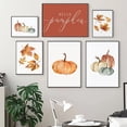 thumbnail image 2 of Impresión artística de dibujos animados para niños, póster de Halloween, decoración del hogar, citas de otoño, pintura en lienzo, imagen de pared con cita de Hello Pumpkin, 2 of 4