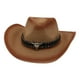 thumbnail image 1 of Sombrero de vaquero occidental de moda, disfraz de , sombrero de sol de paja de papel moldeable para adultos, mujeres, hombres, viajes de , Sombrero vaquero Sombrero vaquero talla única 03 Yinane Sombrero de vaquero, 1 of 7