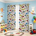 thumbnail image 2 of Erosebridal Cartoon Car Blackout Curtains, Trophy Curtains Pack of 2 (42x84 Each), White Yellow, 2 of 5