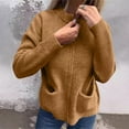 thumbnail image 4 of Ultrave Womens Sweaters and Cardigans Solid Knit Ribbed Outwear with Pockets, 4 of 6