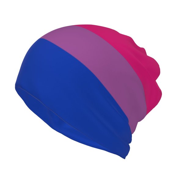 Womens Bisexual Pride Flag Slouchy Beanie Cap Headwear Hat Turban