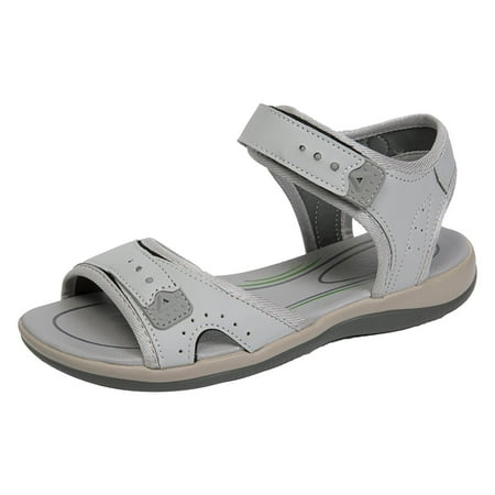 

FITOOM Casual Comfort Flat Fish Mouth Hollow Women Sandals Beach Sandals
