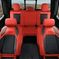 thumbnail image 4 of Coverado Full Set Car Seat Covers, Leather Auto Seat Covers With Concave Front Seat/Split Curved Rear, Custom Fit 2009-2018 Ram 1500, 2010-2024 Ram 2500 3500 (Red), 4 of 6