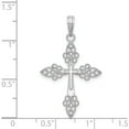 thumbnail image 4 of 14K White Gold Filigree Cross Pendant Made In United States k9573w, 4 of 5