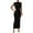 Black, variant on FreshPretty Women's Ruched Bodycon Dress Summer Casual Sleeveless Back Slit Elegant Club Evening Party Cocktail Maxi Dresses