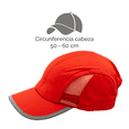 thumbnail image 2 of Gorra sport con malla y bies reflejante, ajustable. Unisex., 2 of 5