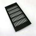 thumbnail image 3 of Black Alloy Rectangular Air Vent Grille Ventilation Cover for Cabinets Wardrobes, 3 of 7