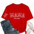 thumbnail image 7 of Women's Summer Tops BWASD Casual V Neck Short Sleeves Shirts Mama Graphic Blouses Outfits Personalised DIY Mothers Day Birthday For Mum Red S-XXXL, 7 of 7