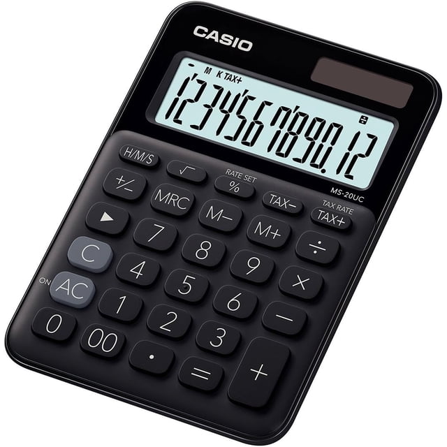 Calculadora Casio MS-20 Solar Negra