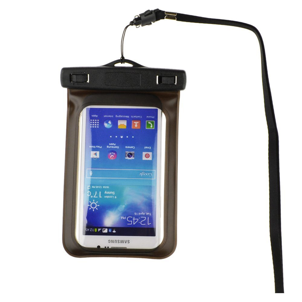 Waterproof Case Smartphone Dry Pouch (Black) w/ Neck Lanyard - Compatible w/ iPhone XR/XS/XS Max/X/8+ Galaxy S10+/S9+ Note 9/8 Pixel 3 XL Phones up to 6.5” Great for Swim Pool Beach Bath Travel