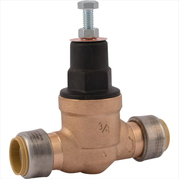 SharkBite 3/4 Inch EB45 Direct Pressure Regulating Valve, Push to Connect Brass Plumbing Fittings, PEX Pipe, Copper, CPVC, PE-RT, HDPE, 23808-0045
