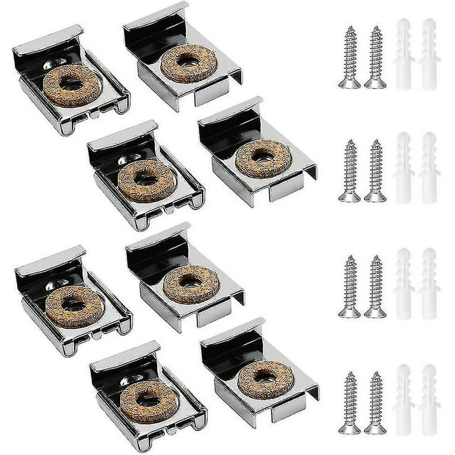 8 piezas soporte de espejo soporte de espejo de pared soportes de espejo con tornillos y tubos de expansión