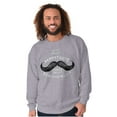 thumbnail image 5 of Funny Moustache Responsibility Joke Men's Crewneck Sweatshirt Brisco Brands S, 5 of 6