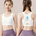 thumbnail image 4 of 3 Pack Teen Girls Sports Bra Seamless Wireless Training Bras with Removable Padding Bralette Cropped Tops Seamless Sport Bra White 15-17Y, 4 of 5