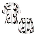 thumbnail image 5 of "Wukai Funny Chicken Women's Pajama Set - Short-Sleeve Top and Shorts with Elastic Waistband and Pockets for Loungewear, Yoga, and Casual Wear-X-Large, 5 of 8