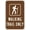 Warning Sign 5, variant on Warning Sign - Walking Trail Only - 8"x12" Aluminum Rust-Proof Brown Reflective Sign, Trail Access Decor for Recreational Trails Parks