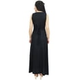 thumbnail image 4 of Bimba Women's Long Maxi Dress Floral Embroidered Sleeveless Black Summer Wear-20, 4 of 6