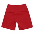 thumbnail image 4 of MIXUE Shorts For Women Summer Solid Color Elastic High Waist Gym Running Athletic Workout Yoga Shorts Workwear,Red,M, 4 of 5