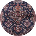 thumbnail image 1 of Ahgly Company Machine Washable Indoor Round Traditional Purple Lily Purple Area Rugs, 4' Round, 1 of 7