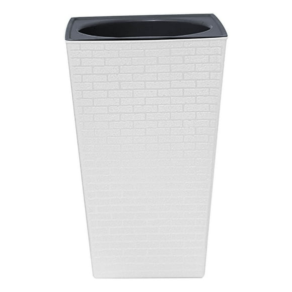 A Brick Pattern Self Watering Plastic Flower Pot Lazy Garden Planter For Indoor Outdoor Use Multi Color Water Storage System For Plants Easy To Use Modern Design Decorative Planter