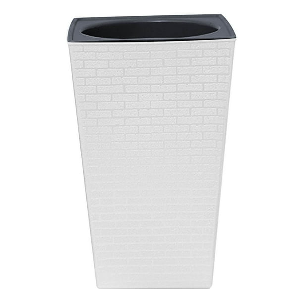 Fiudx Maceta Elegante y Multicolor para Almacenar Agua, Diseño Duradero con Patrón de Ladrillo, Riego Automático, Ideal para Interiores y Exteriores, Ideal para Hogares, Oficinas y Jardines.