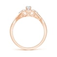 thumbnail image 2 of ANGARA Natural 0.16 Ct. Diamond Halo Promise Ring in 14K Rose Gold for Women (Ring Size: 3), 2 of 8