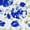 Clear Blue Painted Blooms, variant on Women's Relaxed Supima Cotton V-Neck T-Shirt