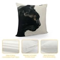 thumbnail image 4 of Awypu  Animals Theme Throw Pillow Covers Decorative Handsome Black Panther Head Pillow Case Square Cushion Accent Home Couch Bed (Black Panther) 22x22in, 4 of 5
