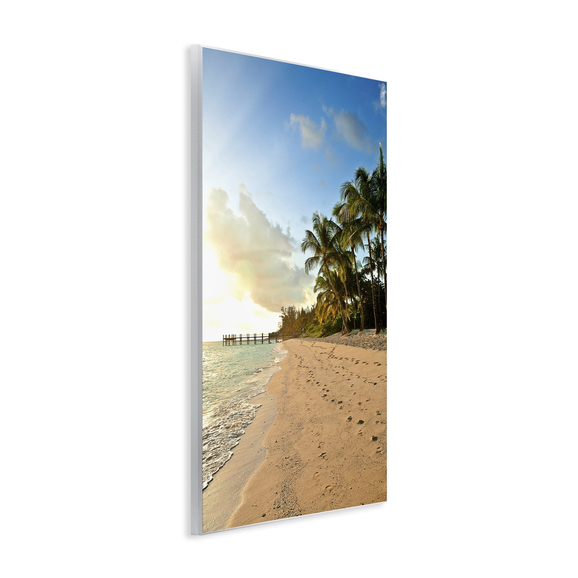 Stupell Industries Sandy Footprints Shore Coastal Photography Unframed Art Print Wall Art, 13 x 19