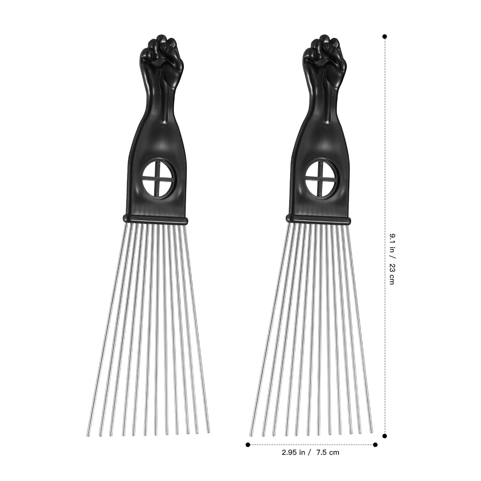 2Pcs Afro Pick, Hair Pick, Metal Pick Comb, Detangle Wig Braid Hair Styling Comb | Pack Metal Hair Pick Wide Tooth Afro Pick For Men Hair Pick For Curly Hair For Women, 2Pcs Afro Pick, Hair Pick, Metal Pick Comb, Detangle Wig Braid Hair Styling Comb | Pack Metal Hair Pick Wide Tooth Afro Pick For Men Hair Pick For Curly Hair For Women,