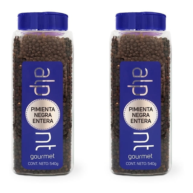 Alpont Pimienta Negra Entera 540 Gramos 2 Piezas