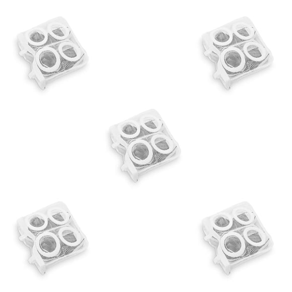 Bewildely Bolsa de zapatos para lavadora, ropa interior de lavandería, zapatillas de deporte, bolsas de malla de limpieza con cremallera, bolsa Blanco 5Conjunto