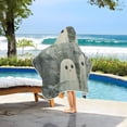 thumbnail image 3 of Yayeee Kids Hooded Towels Toddler Soft Absorbent Beach Bathing Wrap 50" x 23.5", Ghosts Playing in A Garden, 3 of 5