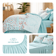 thumbnail image 3 of Flymme King Size Comforter Sets with Sheets,7 Pieces Boho Bed in a Bag Blue,Floral Medallions Pattern King Bedding Set for Women and Men Bedroom Decor, 3 of 8