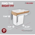 thumbnail image 4 of Rev-A-Shelf Top Mount Single Pullout Under Cabinet Trash Can, 35 Qt, 4WCTM-12DM1-175, 4 of 13