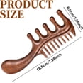 thumbnail image 2 of OPALESQUE Peine de Madera con Dientes Anchos, Masajeador de Cuero Cabelludo con Sándalo Natural para Mujer, Hombres y Ancianos, Herramienta para el Cuidado Del Cabello y la Relajación, 2 of 7