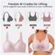 thumbnail image 5 of Sujetador deportivo sin aros ajustable color nude para mujer - Sin aros de acero, tallas grandes, 5 of 8