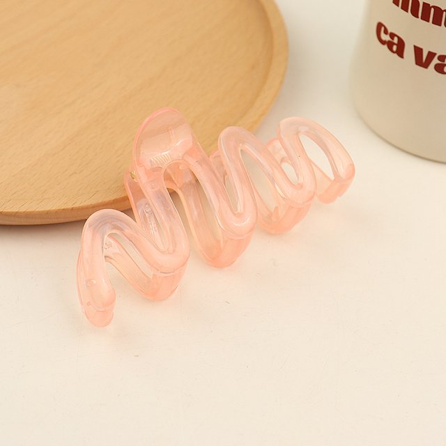 Pinza para el pelo acrílica a la moda, horquillas de estilo ondulado grande, pasadores, accesorios para el cabello, horquilla para mujer, tocado de cola de caballo