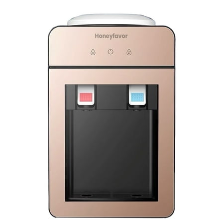 Honeyfavor Drinking fountains, Top Loading Countertop Water Cooler Dispenser, Countertop Water Dispenser, Hot & Cold Water Dispenser, Holds 1.2 to 5 Gallon Bottles for Home/Office/Dormitory Use