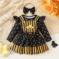 thumbnail image 5 of Zshosam First Birthday Girl Outfit Newborn Baby Girl Clothes Ruffle Romper Suspender Skirt Set Overall Dress Cute Fall Winter Outfit Size 0 3 Months,(Black 0-3 Months), 5 of 9