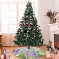 thumbnail image 7 of Lsque Purple Butterfly On Wild Print Christmas Tree Skirt, Tree Skirt with Ties or Velcro, Perfect for Holiday Decorations, Halloween, and New Year-30", 7 of 7