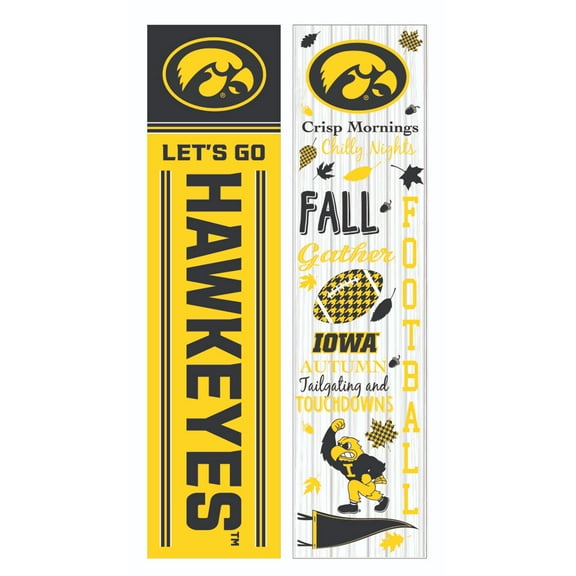 Iowa Hawkeyes 47" Double Sided Fall Leaner Fan Sign