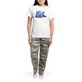 thumbnail image 4 of CafePress - French Bulldog Frenchies Women's Light Pajamas - Women's Short Sleeve Print T-Shirt and Pants Light Cotton Pajama Set, 4 of 7