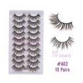thumbnail image 1 of Pestañas Postizas Aspecto Natural 10 Pares de Pestañas Adhesivas Reutilizables,A02, 1 of 4