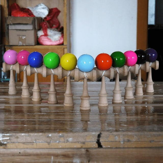 Espada de bola de habilidad de 14 colores, espada de jade, rompecabezas de bola, kendama, pintura de haya Pu, profesional