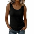 thumbnail image 6 of IFNWSV Camisole Tops for Women U Neck Sleeveless Solid Color Lightweight Layering Basic Cami Top Black S, 6 of 6