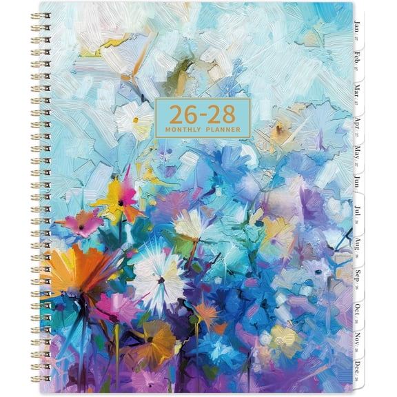 2026-2028 Monthly Planner/Calendar with Two-Side Pocket | July 2026 - June 2028, 9" x 11", 2 Year Monthly Planner 2026-2028, Flexible Cover, Organizer