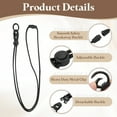 thumbnail image 3 of Uxcell Neck Lanyard Breakaway Badge Lanyard with Detachable Buckle for Keys and ID Badges Black, 3 of 7