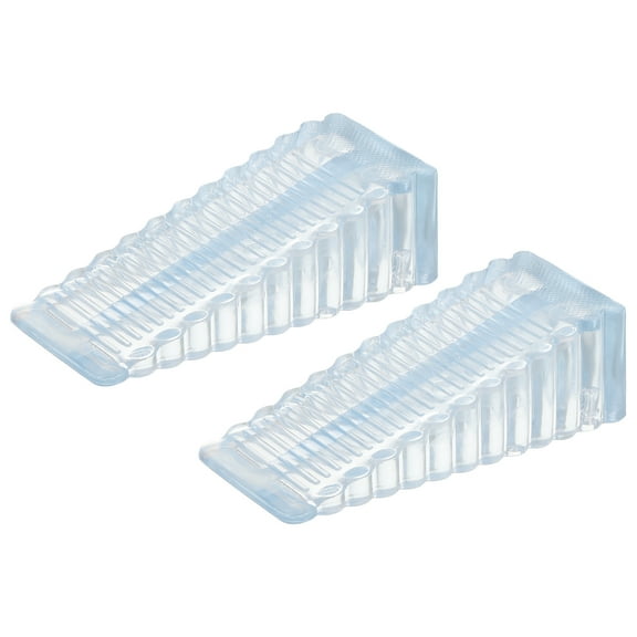 Uxcell 2 Pack 1.10" ABS Door Stoppers for Bottom Door Stop Wedge, Clear